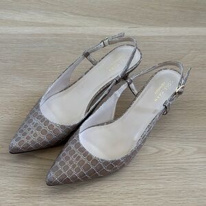 Cole Haan Women's Tan Textured Slingback Heels